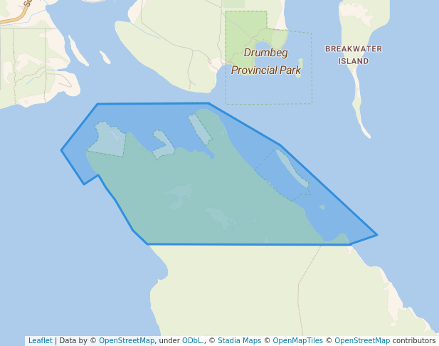 walking in Wakes Cove Provincial Park map in Gabriola