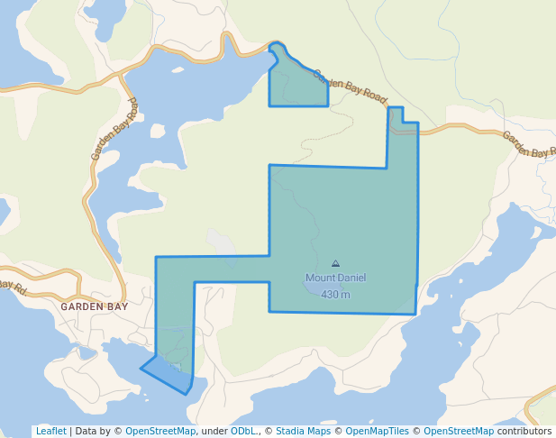 walking in Garden Bay Marine Provincial Park map in Garden Bay