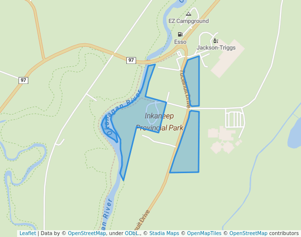 walking in Inkaneep Provincial Park map in Oliver