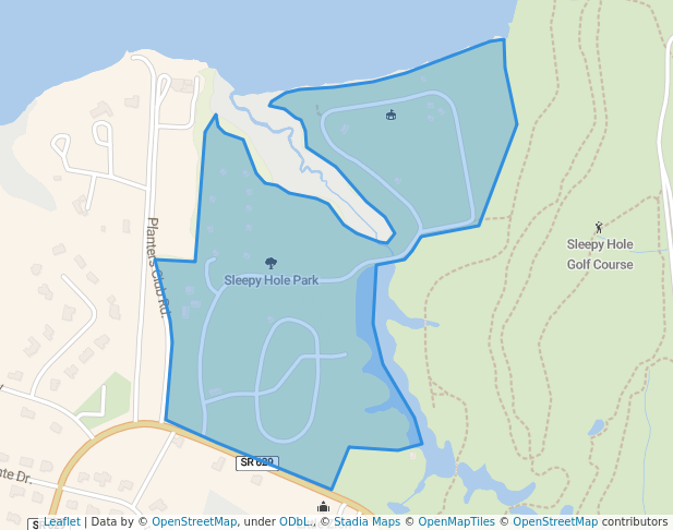 walking in Sleepy Hole Park map in Suffolk