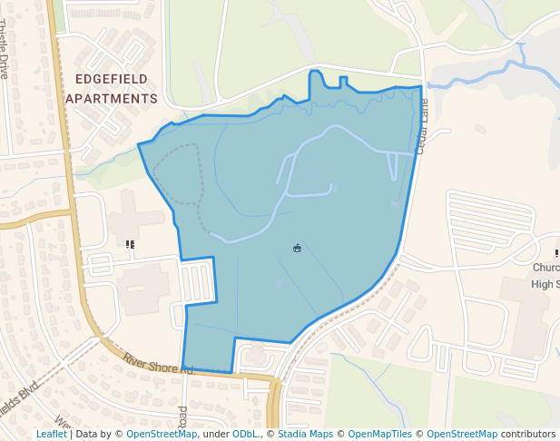 walking in Churchland Park map in Portsmouth
