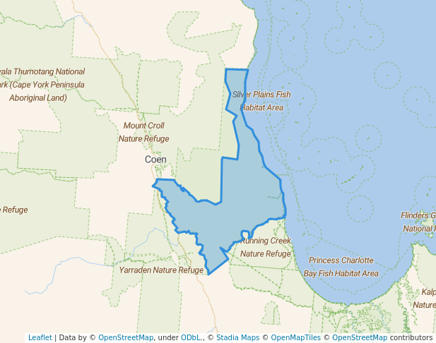 walking in Silver Plains NRS Addition - Gazettal in Progress map in Coen