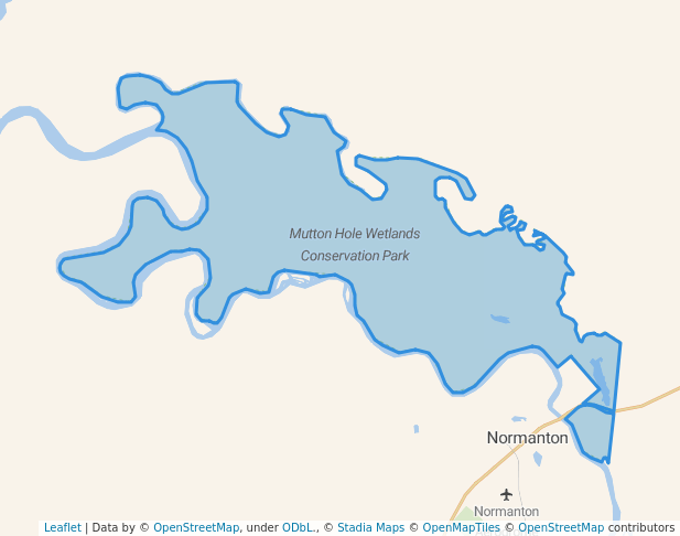 walking in Mutton Hole Wetlands Conservation Park map in Howitt
