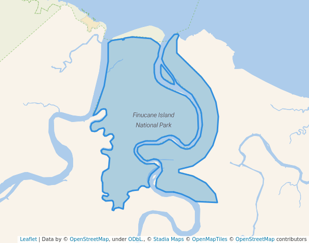 walking in Finucane Island National Park map in Gregory