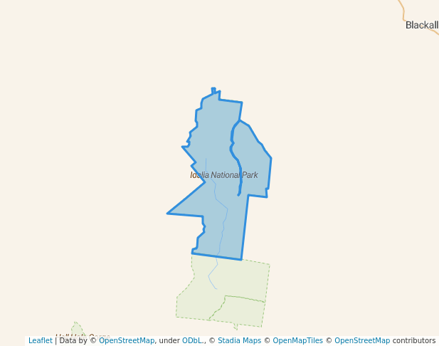 walking in Idalia National Park map in Adavale
