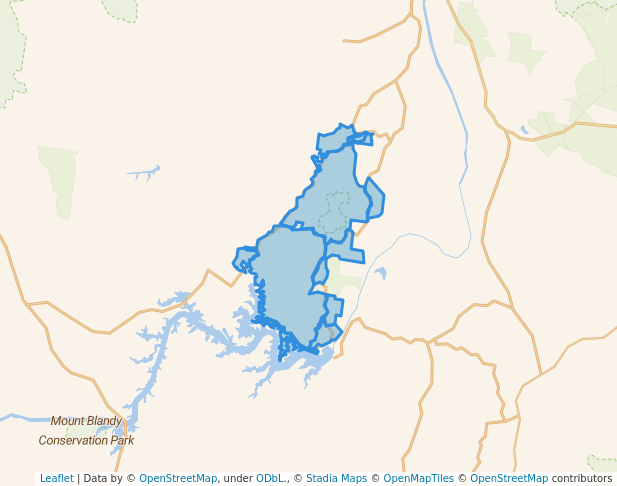walking in Good Night Scrub National Park map in Lake Monduran