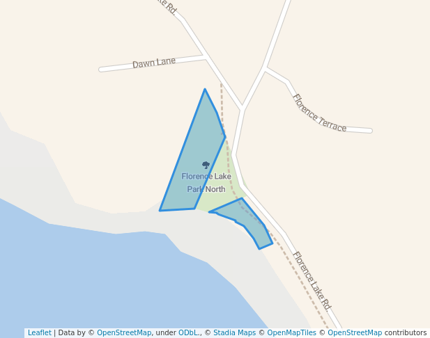 walking in Florence Lake Park North map in View Royal