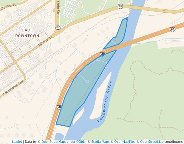 walking in Coulson Park map in Billings