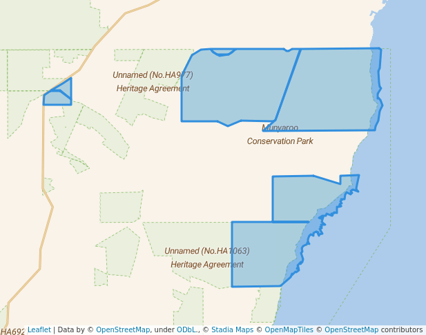 walking in Munyaroo Conservation Park map in Cowell