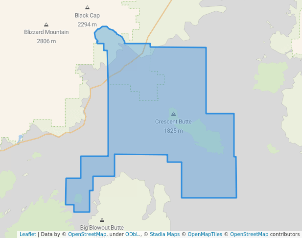 walking in Craters of the Moon National Monument map in Butte City
