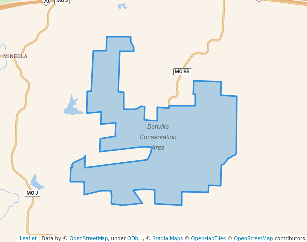 walking in Danville Conservation Area map in New Florence