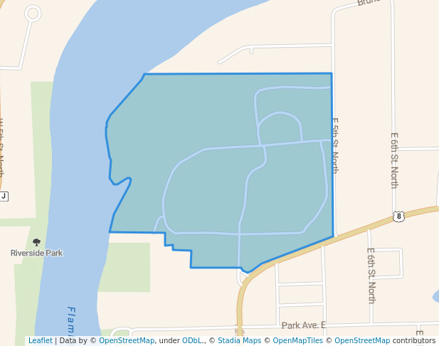 walking in Rusk County Fairgrounds map in Ladysmith