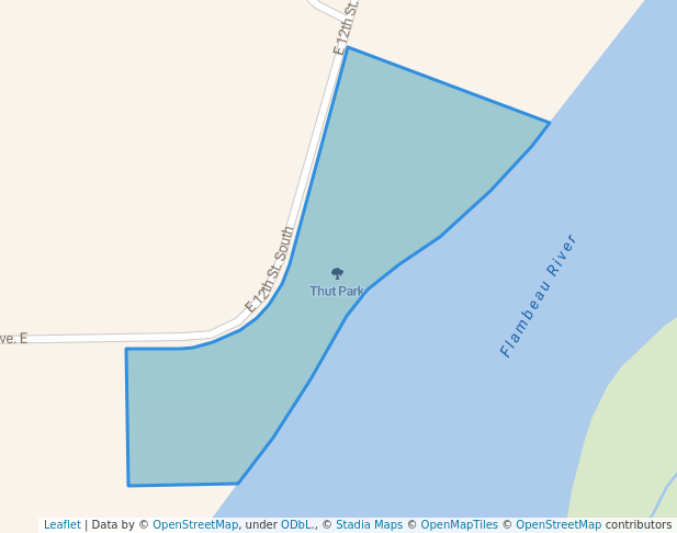 walking in Thut Park map in Ladysmith