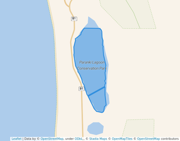 walking in Paranki Lagoon Conservation Park map in West Range