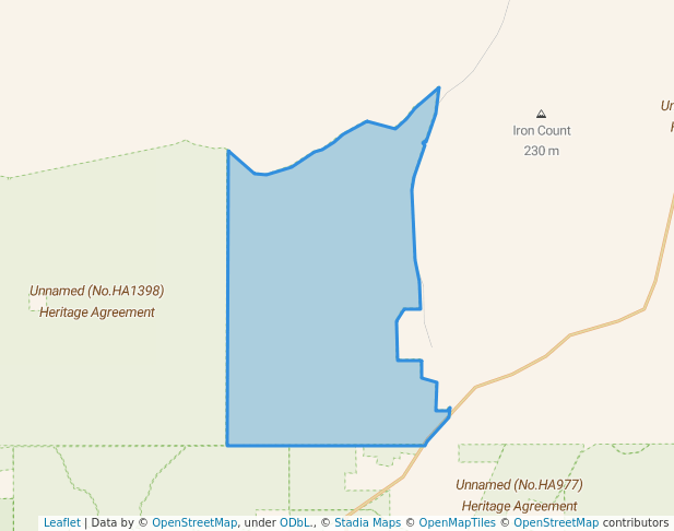walking in Ironstone Hill Conservation Park map in Iron Knob