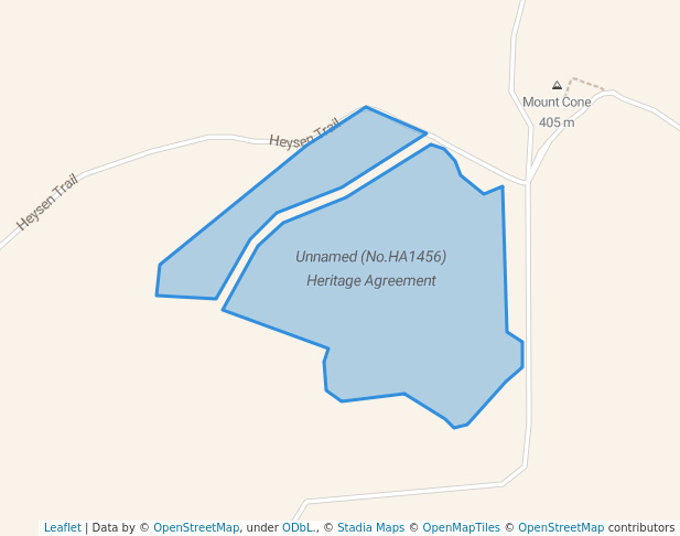 walking in Unnamed (No.HA1456) Heritage Agreement map in Myponga
