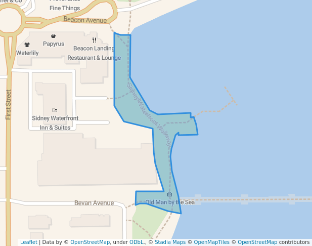 walking in Waterfront Walkway map in Sidney