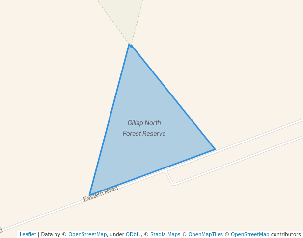 walking in Gillap North Forest Reserve map in Furner