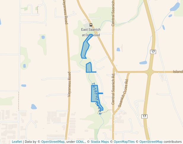 walking in Cooperidge Park map in Saanichton