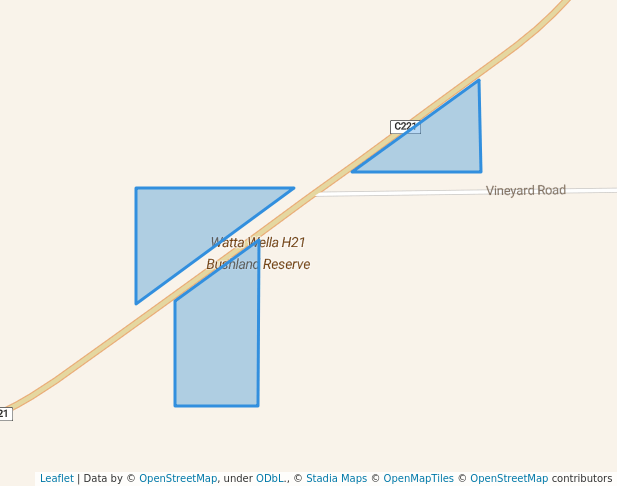 walking in Watta Wella H21 Bushland Reserve map in Navarre