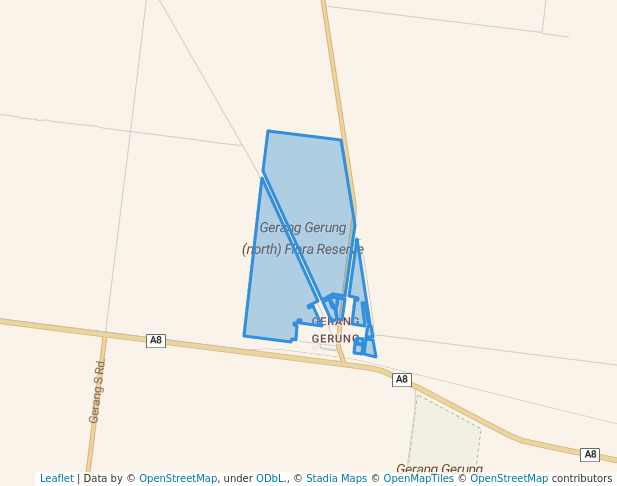 walking in Gerang Gerung (north) Flora Reserve map in Gerang Gerung