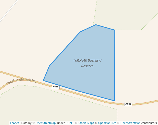 walking in Toltol I40 Bushland Reserve map in Wemen