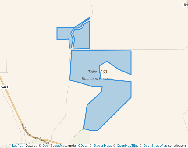 walking in Toltol I263 Bushland Reserve map in Wemen