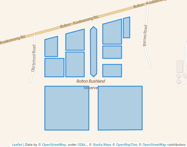 walking in Bolton Bushland Reserve map in Bolton