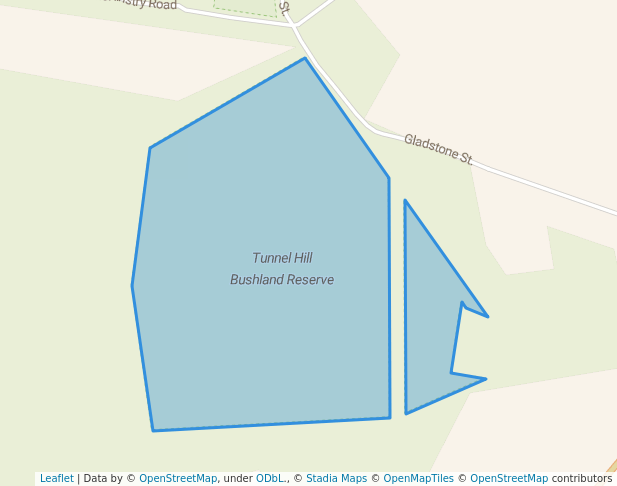 walking in Tunnel Hill Bushland Reserve map in Dunach