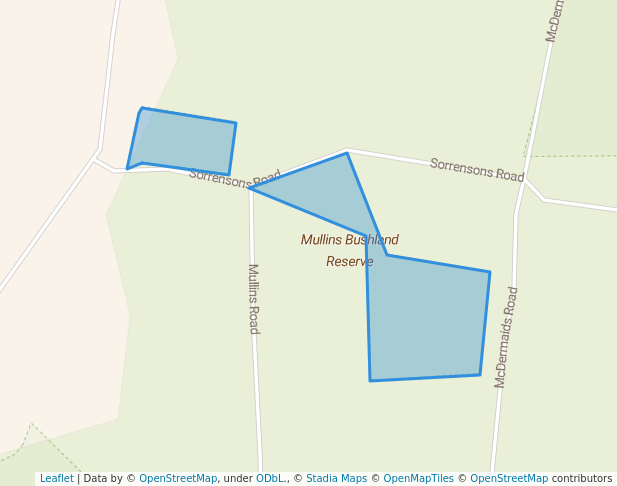 walking in Mullins Bushland Reserve map in Dunach