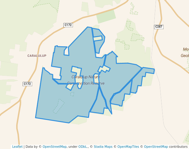 walking in Caralulup Nature Conservation Reserve map in Dunach