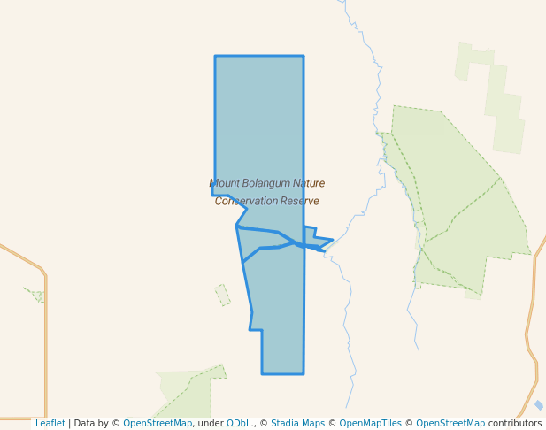 walking in Mount Bolangum Nature Conservation Reserve map in Gooroc