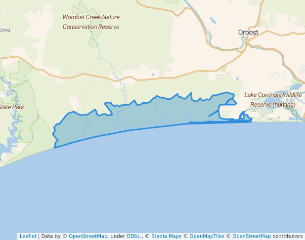 walking in Ewing Morass Wildlife Reserve (hunting) map in Waygara