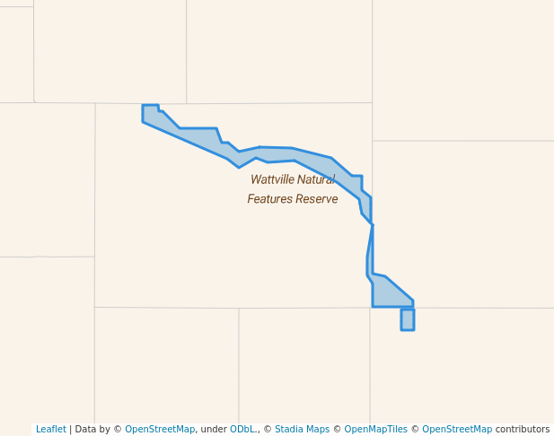 walking in Wattville Natural Features Reserve map in Nalinga