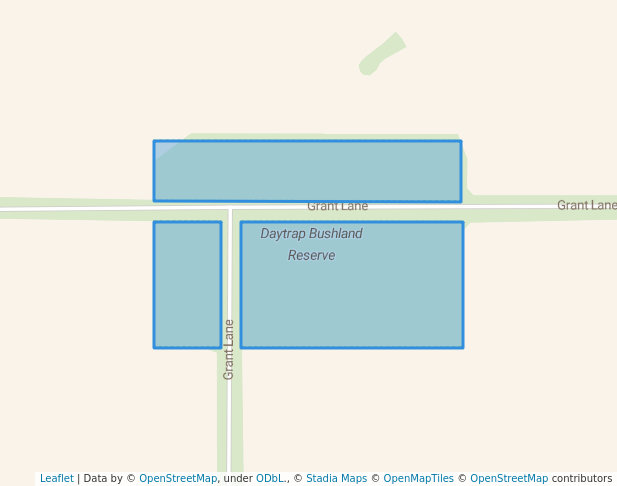 walking in Daytrap Bushland Reserve map in Bolton