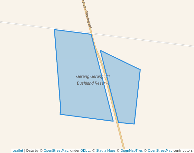 walking in Gerang Gerung I71 Bushland Reserve map in Gerang Gerung