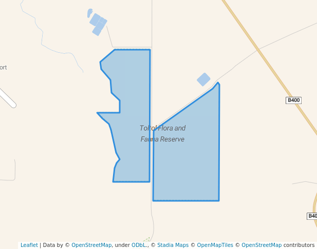 walking in Toltol Flora and Fauna Reserve map in Wemen