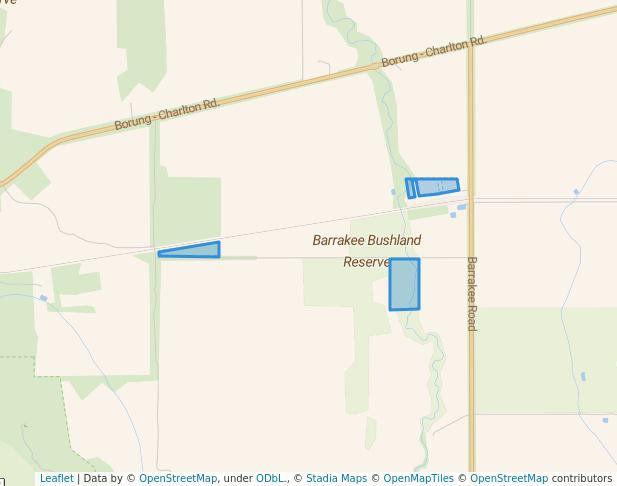 walking in Barrakee Bushland Reserve map in Chirrip