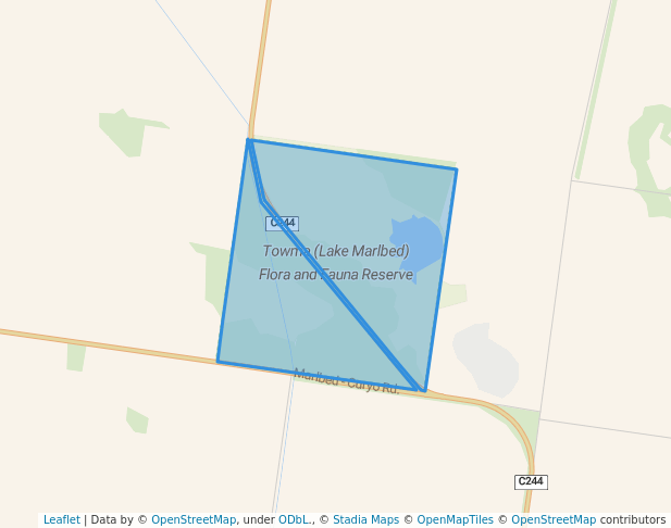 walking in Towma (Lake Marlbed) Flora and Fauna Reserve map in Curyo