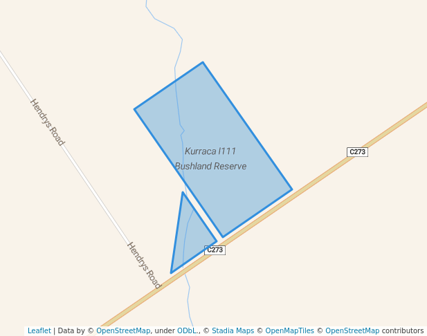 walking in Kurraca I111 Bushland Reserve map in Mysia