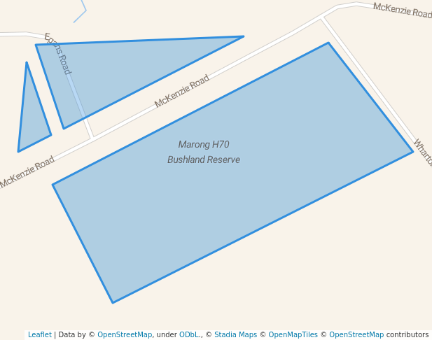 walking in Marong H70 Bushland Reserve map in Shelbourne