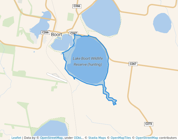 walking in Lake Boort Wildlife Reserve (hunting) map in Boort