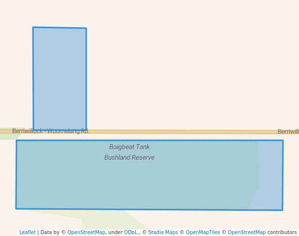 walking in Boigbeat Tank Bushland Reserve map in Boigbeat