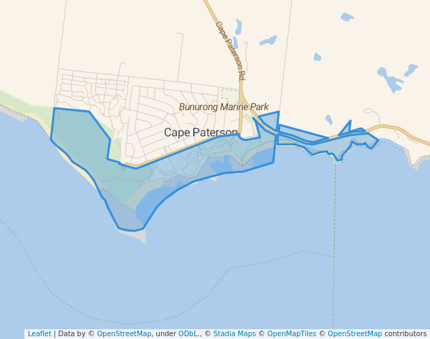 walking in Cape Paterson Coastal Reserve map in Anderson