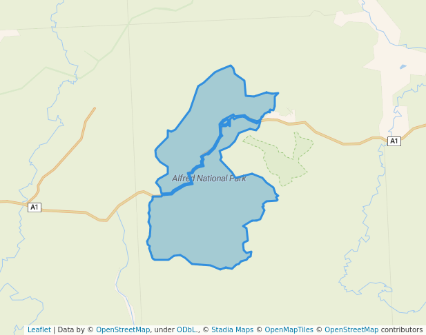 walking in Alfred National Park map in Genoa