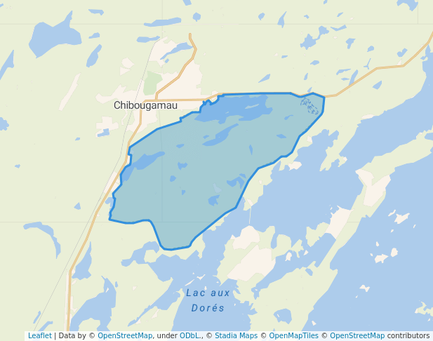 walking in Parc régional Obalski map in Chibougamau