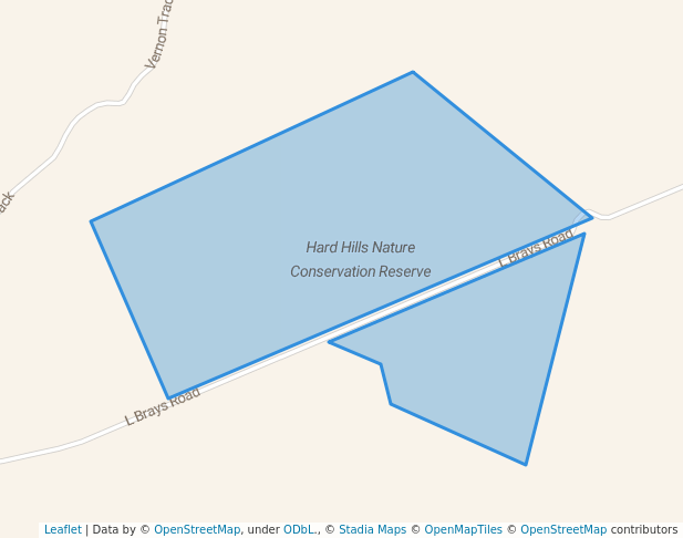walking in Hard Hills Nature Conservation Reserve map in Tanwood