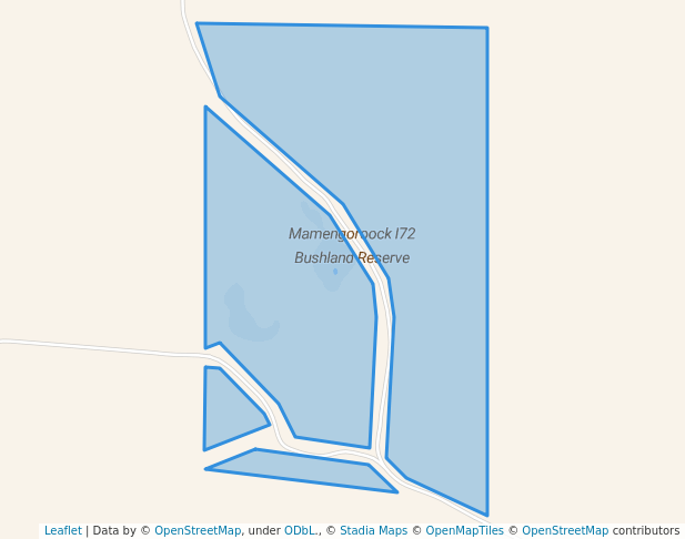 walking in Mamengoroock I72 Bushland Reserve map in Underbool
