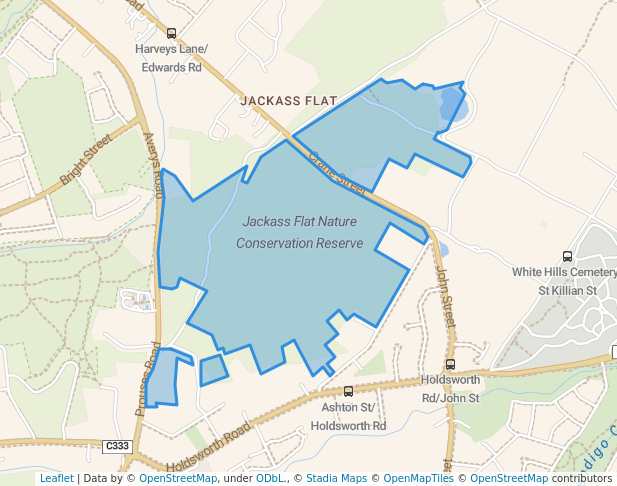 walking in Jackass Flat Nature Conservation Reserve map in Eaglehawk