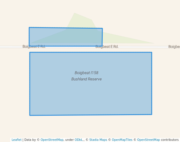 walking in Boigbeat I158 Bushland Reserve map in Boigbeat